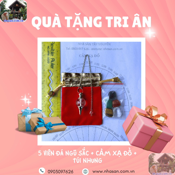 Sở hữu đá cảm xạ tại Nhà Sàn nhận kèm combo cảm xạ đồ và 5 viên đá ngũ sắc Sở hữu đá cảm xạ tại Nhà Sàn nhận kèm combo cảm xạ đồ và 5 viên đá ngũ sắc