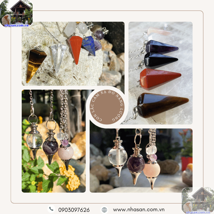 Con lắc cảm xạ là một vật nặng được treo vào một sợi dây hoặc chuỗi Con lắc cảm xạ là một vật nặng được treo vào một sợi dây hoặc chuỗi