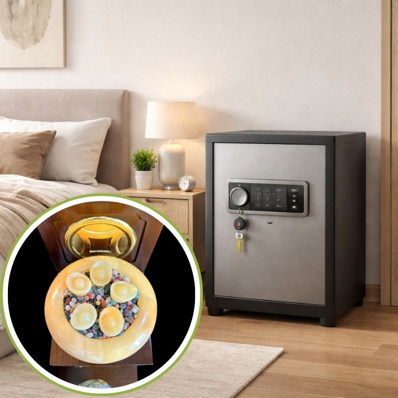 Vàng có tính kim rất mạnh, cực kỳ phù hợp với không gian bên trong két sắt Vàng có tính kim rất mạnh, cực kỳ phù hợp với không gian bên trong két sắt