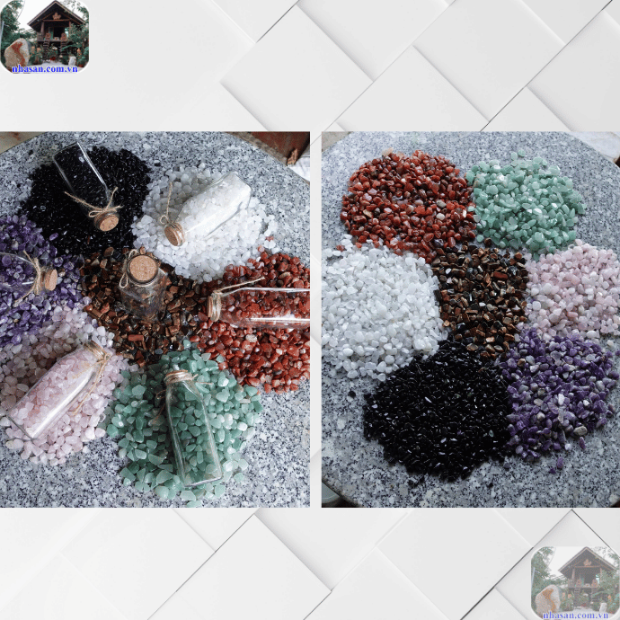 Đá ngũ sắc được ưa chuộng để trong nhà vệ sinh Đá ngũ sắc được ưa chuộng để trong nhà vệ sinh