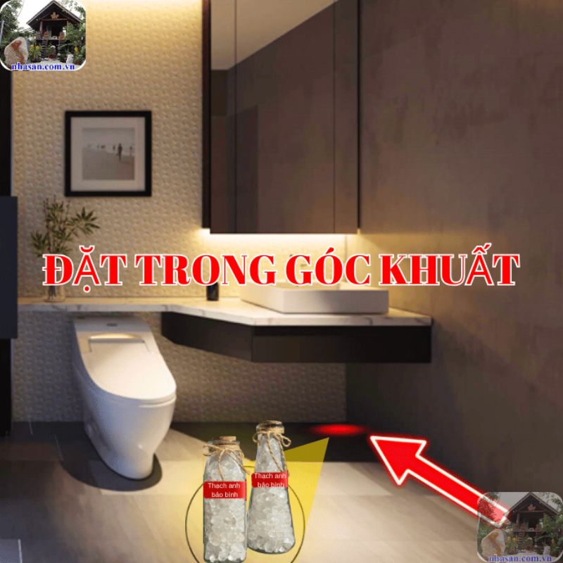 Đặt đá thạch anh là cách hóa giải nhà vệ sinh dưới cầu thang giúp hút tài lộc Đặt đá thạch anh là cách hóa giải nhà vệ sinh dưới cầu thang giúp hút tài lộc