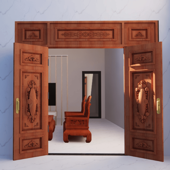 Cửa chính thông cửa hậu là một trong lỗi phong thủy thường gặp của nhà ở Cửa chính thông cửa hậu là một trong lỗi phong thủy thường gặp của nhà ở