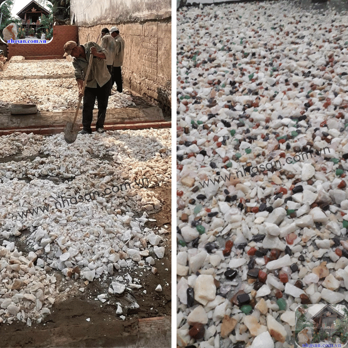 Cách rải đá thạch anh nhà vệ sinh Cách rải đá thạch anh nhà vệ sinh