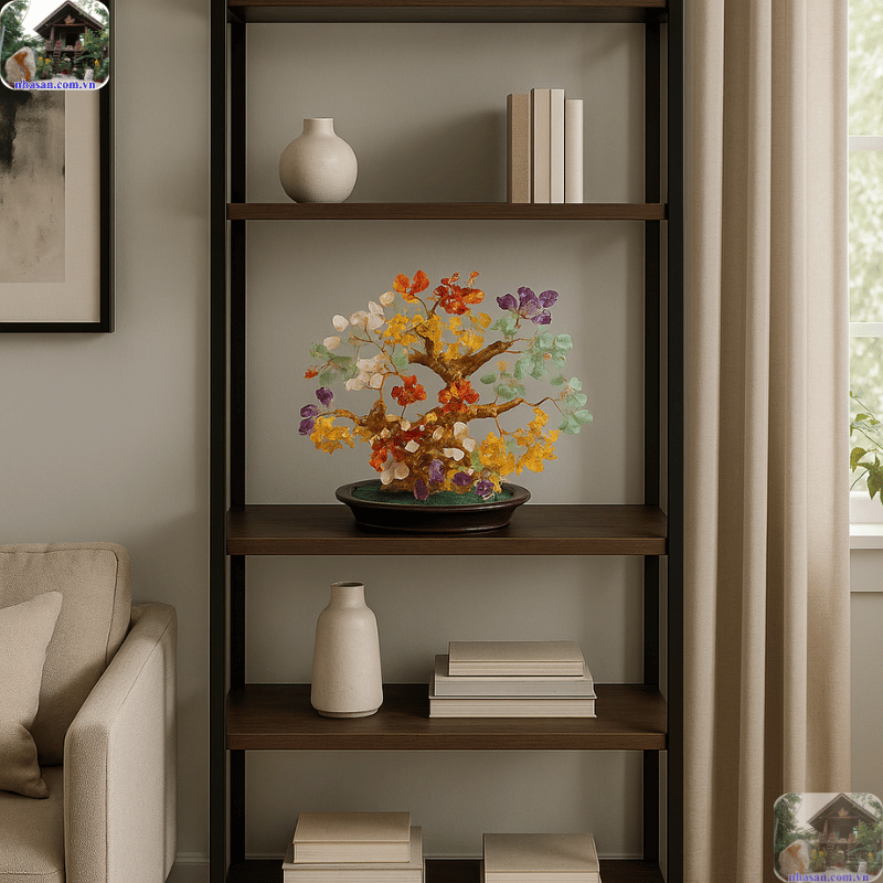 Cây đá thạch anh phong thủy đặt phòng khách giúp thu hút sinh khí Cây đá thạch anh phong thủy đặt phòng khách giúp thu hút sinh khí