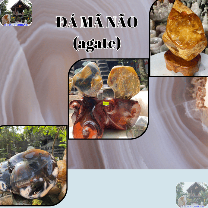 Đá mã não được chế tác thành vật phẩm phong thủy đẹp mắt Đá mã não được chế tác thành vật phẩm phong thủy đẹp mắt