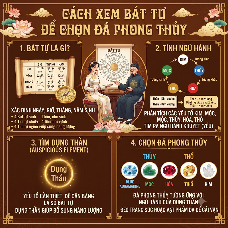 Cách xem bát tự để chọn đá phong thủy Cách xem bát tự để chọn đá phong thủy
