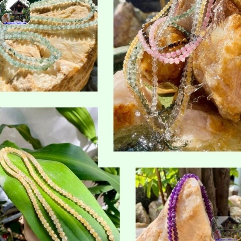 Ngâm chuỗi đá trong nước muối loãng hoặc phơi dưới ánh trăng rằm để gột rửa năng lượng xấu Ngâm chuỗi đá trong nước muối loãng hoặc phơi dưới ánh trăng rằm để gột rửa năng lượng xấu