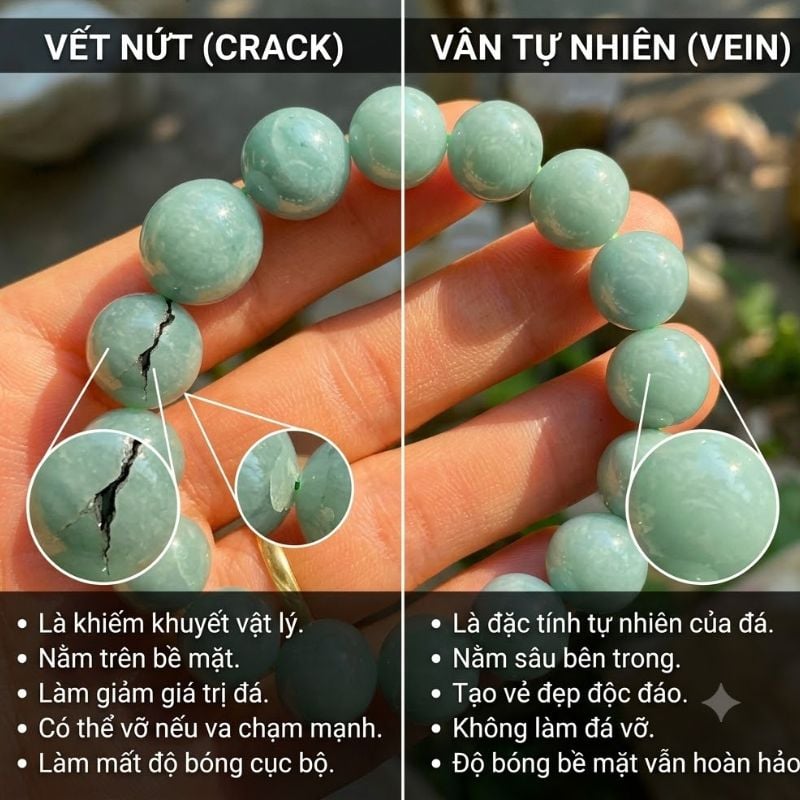 Phân biệt vết nứt và vân tự nhiên trên cẩm thạch Phân biệt vết nứt và vân tự nhiên trên cẩm thạch
