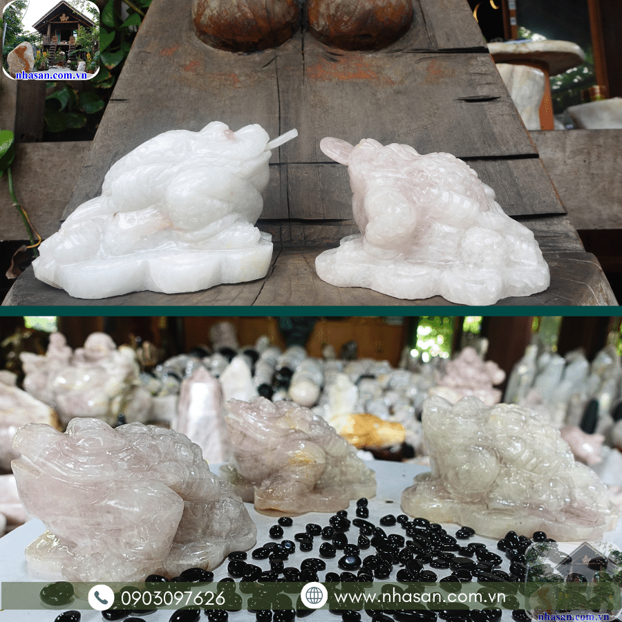 Cóc ngậm tiền bằng đá thạch anh ẩn chứa nhiều ý nghĩa trong phong thủy Cóc ngậm tiền bằng đá thạch anh ẩn chứa nhiều ý nghĩa trong phong thủy