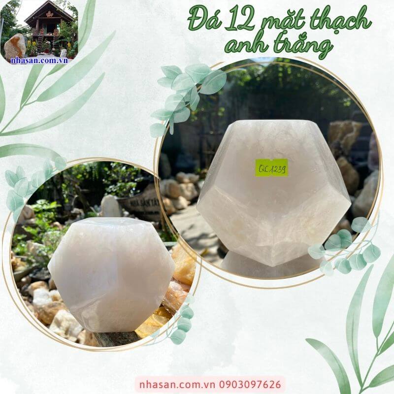 Quả cầu 12 mặt thạch anh trắng có nhiều công dụng cho sức khỏe Quả cầu 12 mặt thạch anh trắng có nhiều công dụng cho sức khỏe