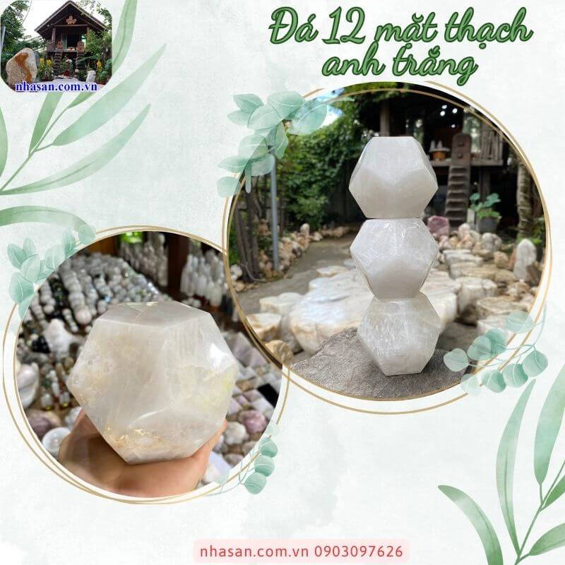 Đá 12 mặt thạch anh trắng hợp với người mệnh Kim và mệnh Thủy Đá 12 mặt thạch anh trắng hợp với người mệnh Kim và mệnh Thủy