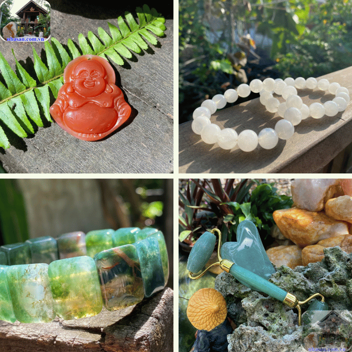 Đá agate mã não được chế tác thành nhiều vật phẩm phong thủy Đá agate mã não được chế tác thành nhiều vật phẩm phong thủy