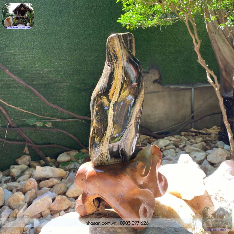 Cận cảnh vân đá cảnh Canxedon tự nhiên độc đáo làm vật phẩm trang trí Cận cảnh vân đá cảnh Canxedon tự nhiên độc đáo làm vật phẩm trang trí