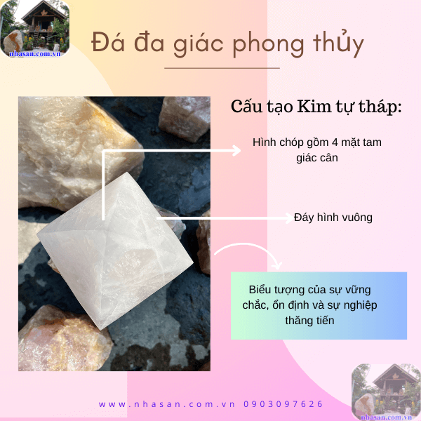 Kim tự tháp đá thạch anh phong thủy Kim tự tháp đá thạch anh phong thủy