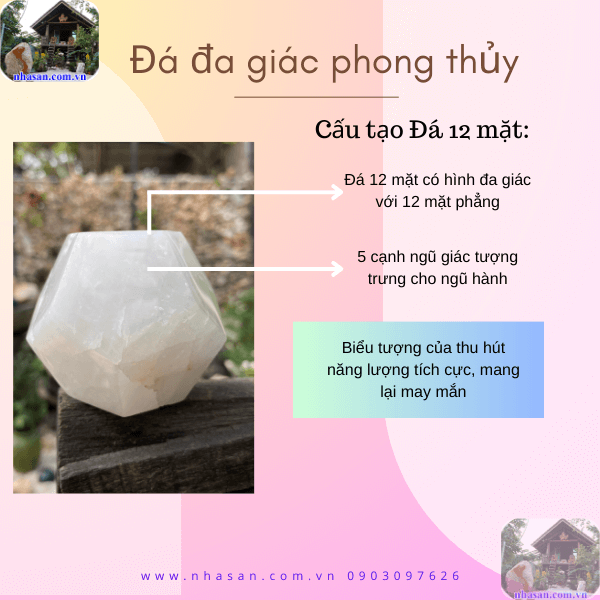 Đá đa giác phong thủy 12 mặt (thập nhị giác) Đá đa giác phong thủy 12 mặt (thập nhị giác)