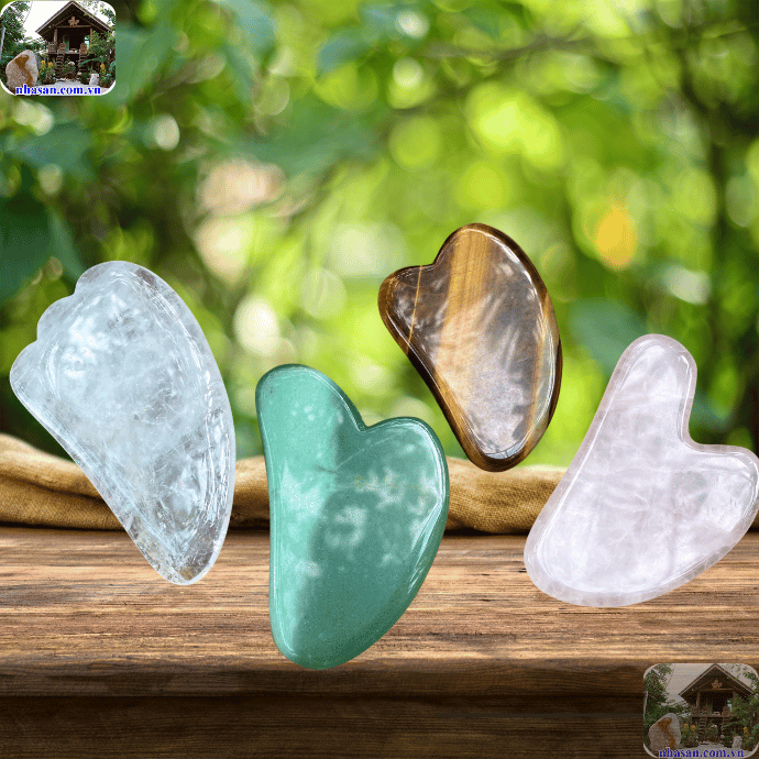 Đá guasha được chế tác từ các loại đá bán quý tự nhiên Đá guasha được chế tác từ các loại đá bán quý tự nhiên