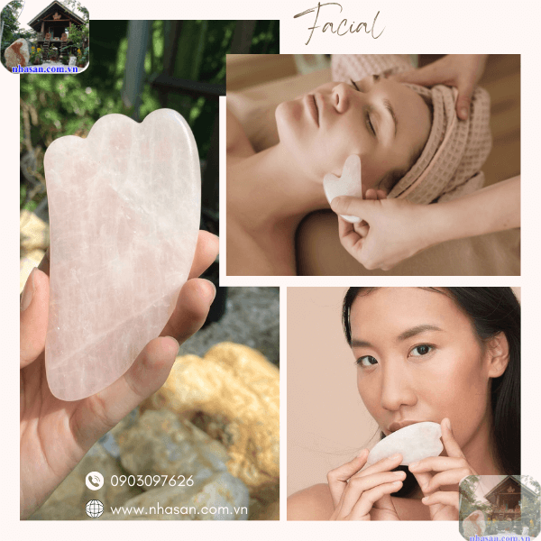 Sử dụng đá guasha massage mặt giúp đào thải các yếu tố độc hại bên trong cơ thể Sử dụng đá guasha massage mặt giúp đào thải các yếu tố độc hại bên trong cơ thể