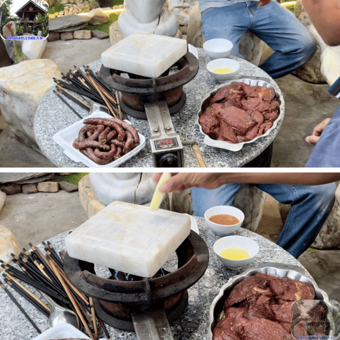 Đá thạch anh nướng thịt có độ cứng cao Đá thạch anh nướng thịt có độ cứng cao