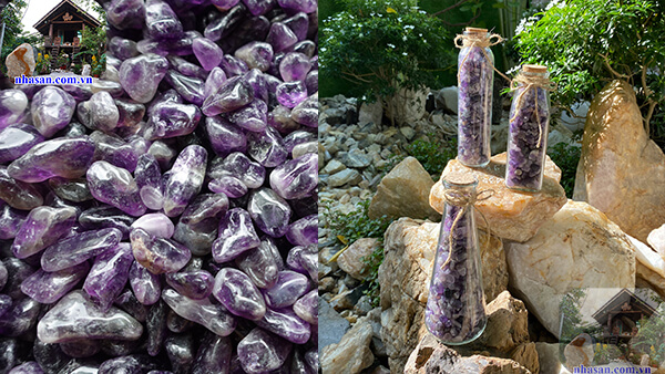 Đá phong thủy mệnh Hỏa để bàn thạch anh tím Đá phong thủy mệnh Hỏa để bàn thạch anh tím