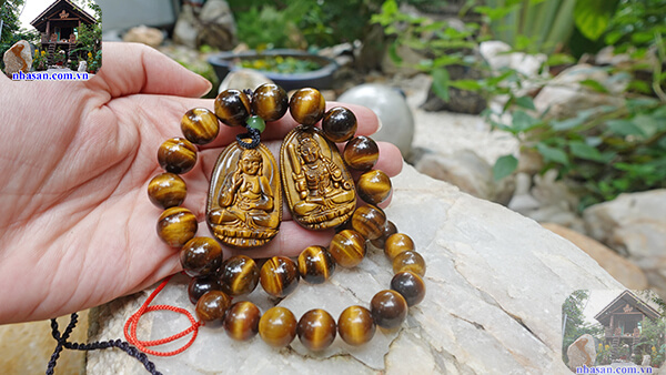 Bộ trang sức đá mắt hổ vàng nâu tốt cho học tập Bộ trang sức đá mắt hổ vàng nâu tốt cho học tập