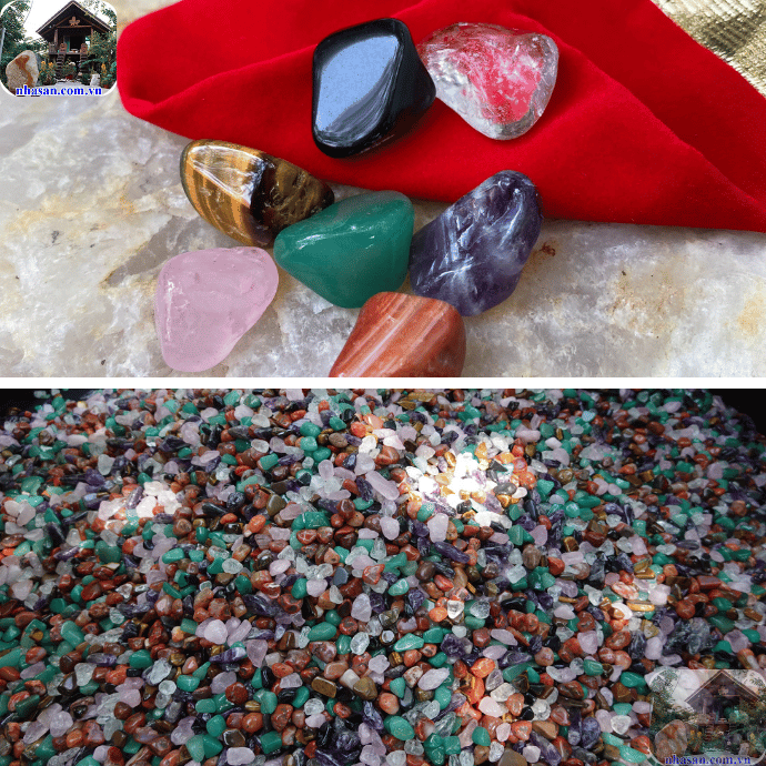 Cây xanh kết hợp với thạch anh 7 màu còn giúp không gian sống thêm trong lành và dễ chịu Cây xanh kết hợp với thạch anh 7 màu còn giúp không gian sống thêm trong lành và dễ chịu