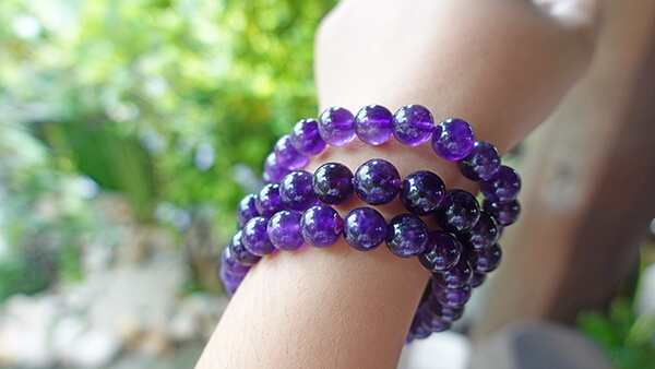 Vòng tay đá thạch anh tím tự nhiên Vòng tay đá thạch anh tím tự nhiên