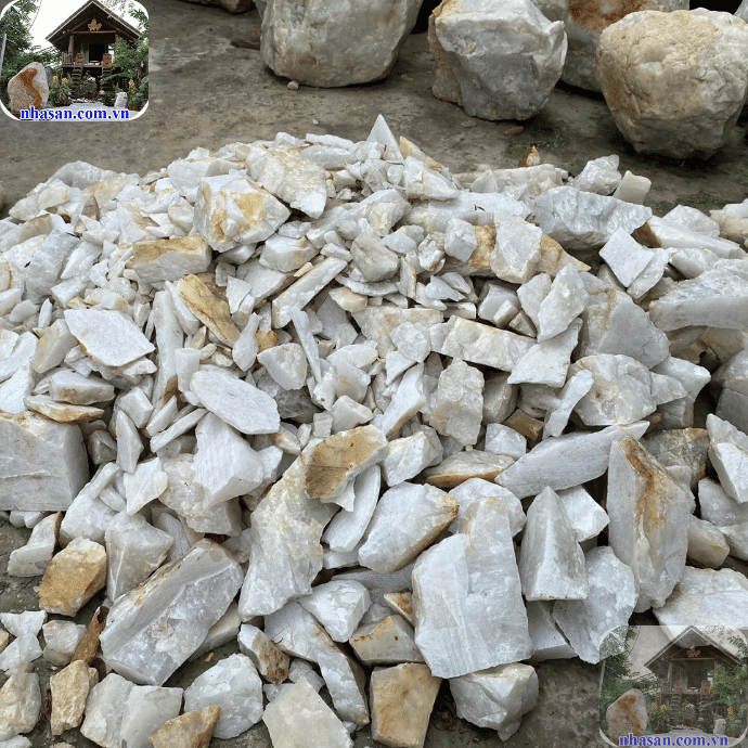 Đá thạch anh trắng 4x6 lấp giếng Đá thạch anh trắng 4x6 lấp giếng