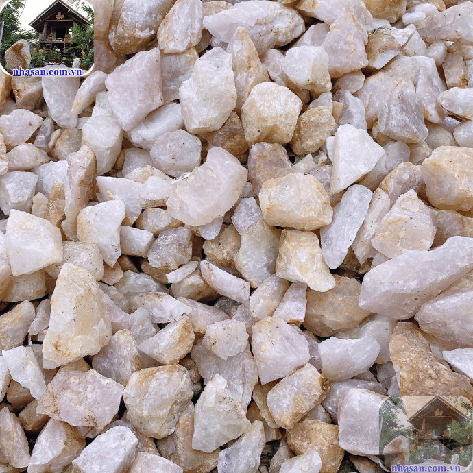 Đá thạch anh hồng vụn lấp giếng Đá thạch anh hồng vụn lấp giếng