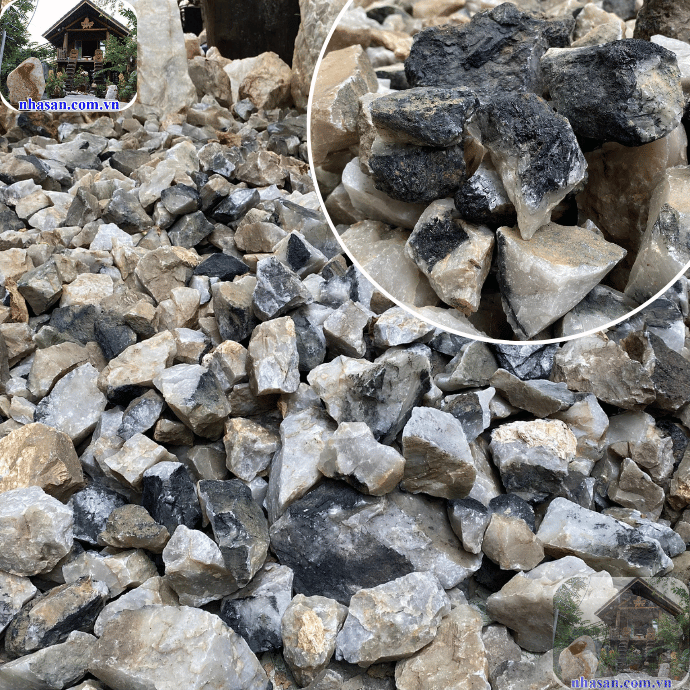 Đá thạch anh tóc đen 4x6cm lấp giếng Đá thạch anh tóc đen 4x6cm lấp giếng
