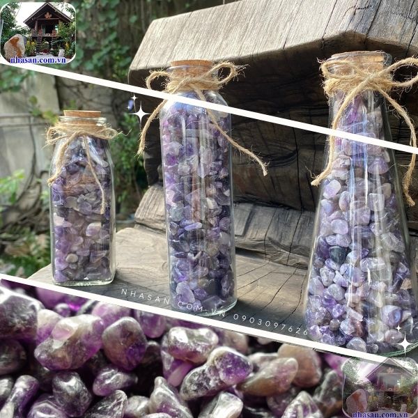 Hũ thạch anh tím trang trí tăng năng lượng Hũ thạch anh tím trang trí tăng năng lượng