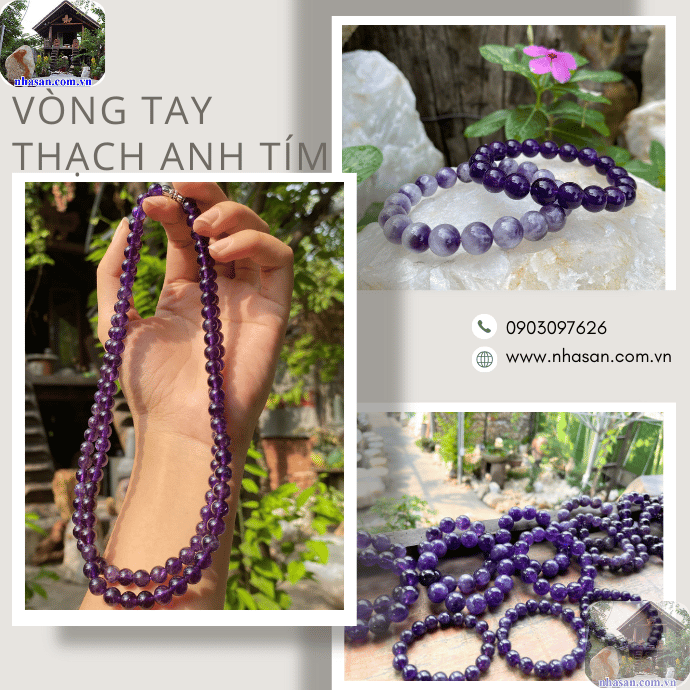 Vòng tay thạch anh tím giúp xua đuổi âm khí, cải thiện giấc ngủ Vòng tay thạch anh tím giúp xua đuổi âm khí, cải thiện giấc ngủ