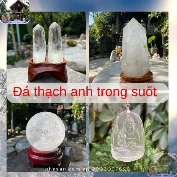 Thạch anh tinh thể, đá thạch anh trong là tên gọi chung của đá thạch anh trong suốt Thạch anh tinh thể, đá thạch anh trong là tên gọi chung của đá thạch anh trong suốt
