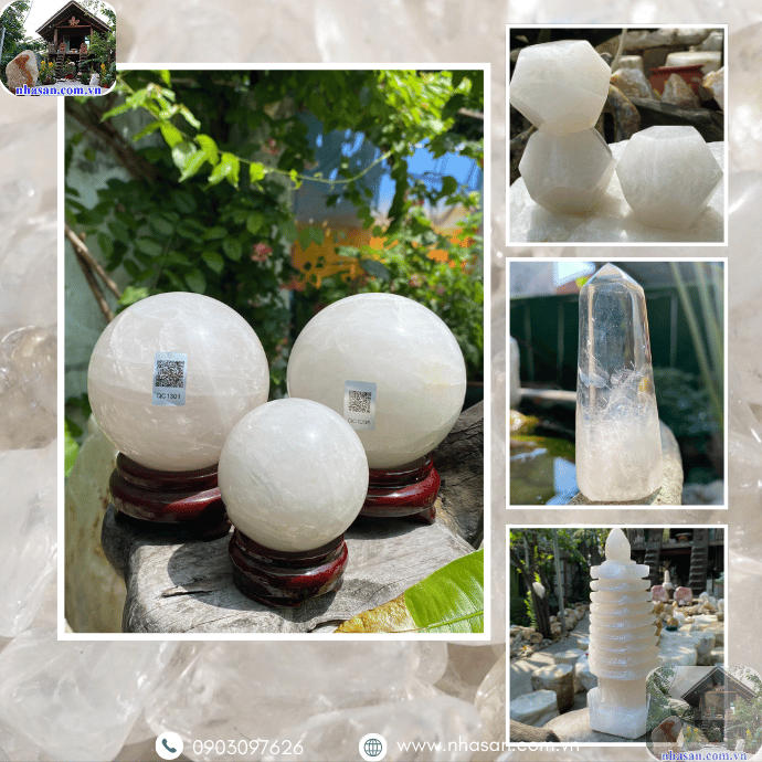 Thạch anh trắng trừ tà mang năng lượng tinh khiết Thạch anh trắng trừ tà mang năng lượng tinh khiết