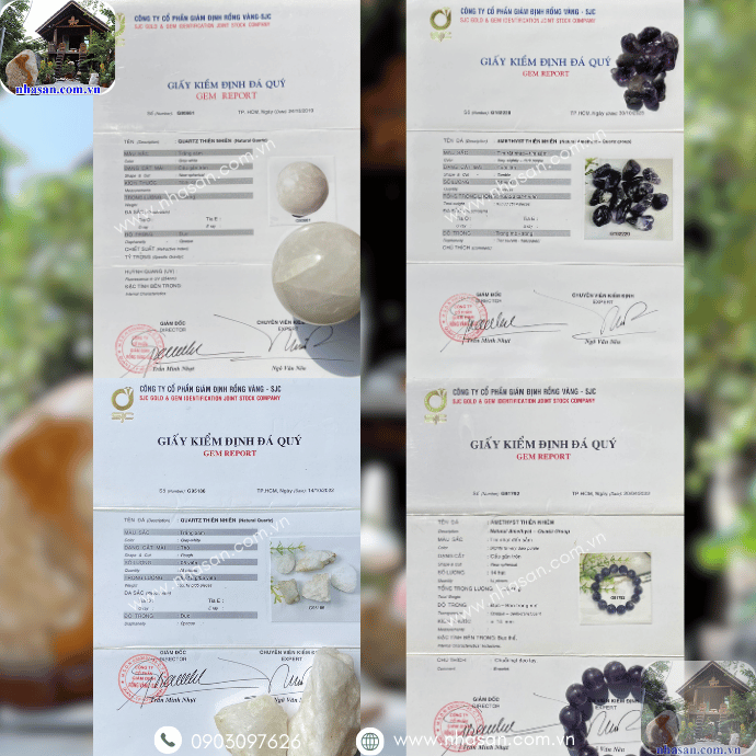 Đá thạch anh tại Nhà Sàn có giấy kiểm định đá quý Đá thạch anh tại Nhà Sàn có giấy kiểm định đá quý