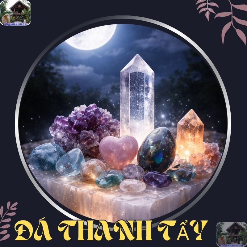 Thanh tẩy đá dưới ánh trăng để nạp năng lượng Thanh tẩy đá dưới ánh trăng để nạp năng lượng