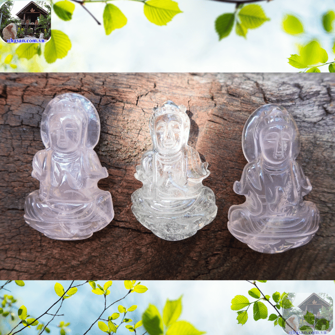 Dây chuyền mặt Phật Quan Âm đá thạch anh Dây chuyền mặt Phật Quan Âm đá thạch anh