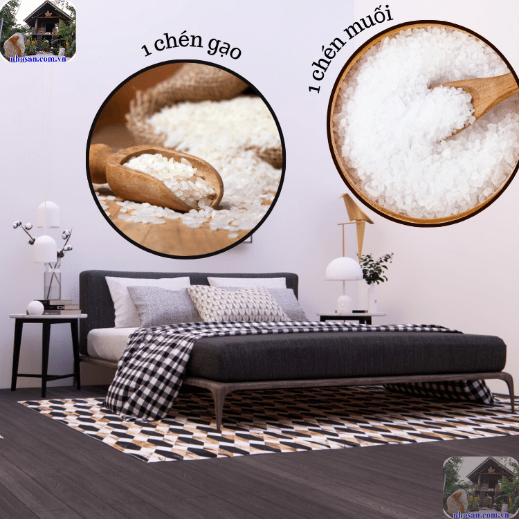 Dưới gầm giường vợ chồng nên có một bát gạo và một bát muối Dưới gầm giường vợ chồng nên có một bát gạo và một bát muối