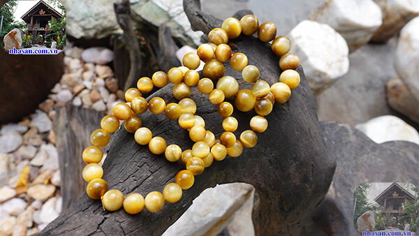 Vòng đá mắt hổ vàng tươi tự nhiên Vòng đá mắt hổ vàng tươi tự nhiên