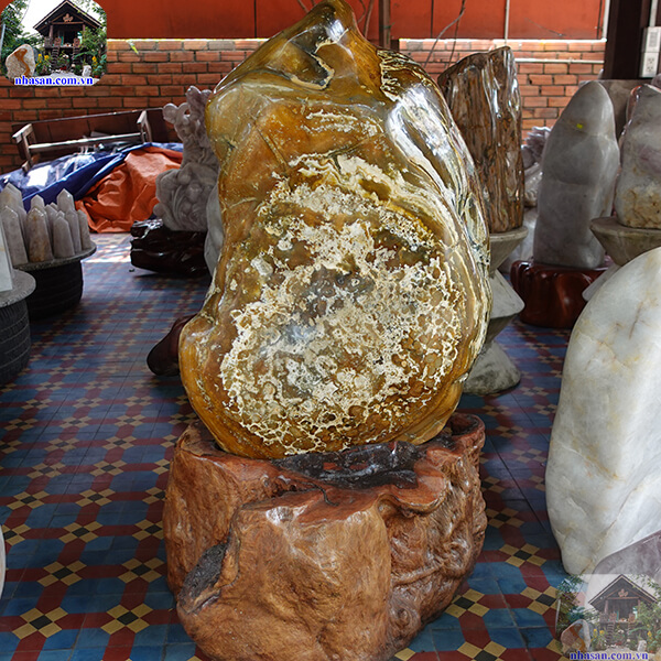 Đá mã não vàng nâu mật ong Đá mã não vàng nâu mật ong