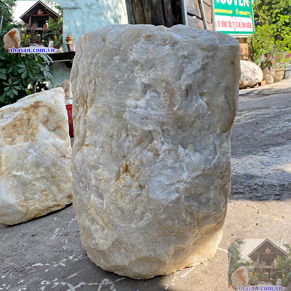 Đá thạch anh trắng thô nguyên khối Đá thạch anh trắng thô nguyên khối