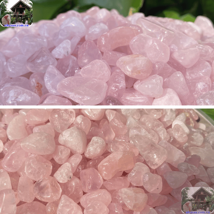 Đá thạch anh hồng vụn đánh bóng cỡ 1 - 1.5cm Đá thạch anh hồng vụn đánh bóng cỡ 1 - 1.5cm