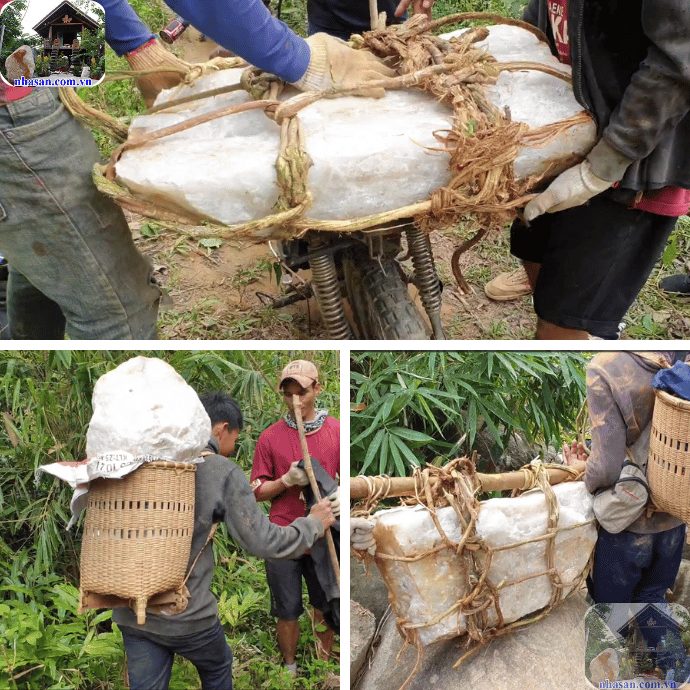 Đá thạch anh nguyên khối là những khối đá thạch anh tự nhiên chưa qua chế tác Đá thạch anh nguyên khối là những khối đá thạch anh tự nhiên chưa qua chế tác