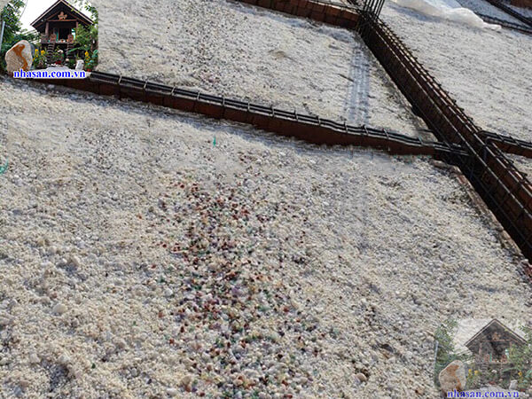 Đá thạch anh vụn trắng thô nhỏ 0.3x0.5cm rải sàn nhà Đá thạch anh vụn trắng thô nhỏ 0.3x0.5cm rải sàn nhà