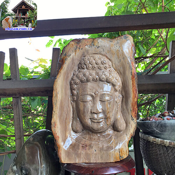 Tuyệt tác mặt Phật gỗ hóa thạch Tuyệt tác mặt Phật gỗ hóa thạch