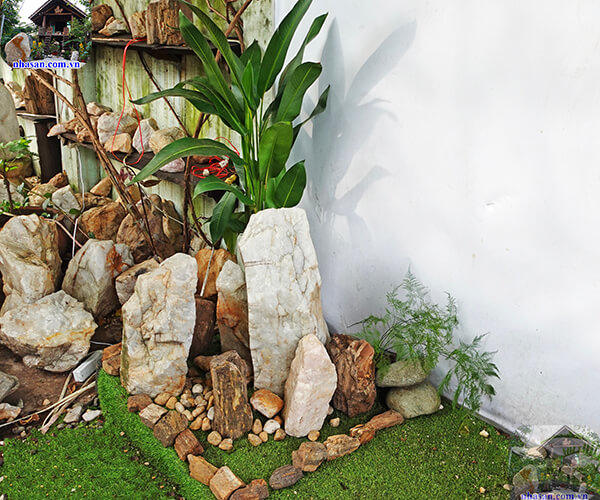 Tiểu cảnh thích hợp đặt tại sân vườn, giếng trời Tiểu cảnh thích hợp đặt tại sân vườn, giếng trời