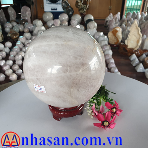 Quả Cầu Đá Thạch Anh Hồng QC-320.1 Quả Cầu Đá Thạch Anh Hồng QC-320.1