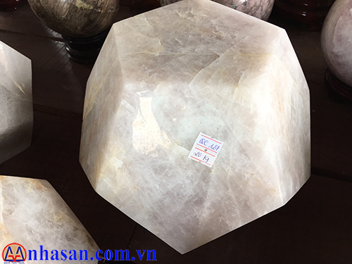Quả Cầu Đá Thạch Anh Trắng 12 Mặt QC-127 Quả Cầu Đá Thạch Anh Trắng 12 Mặt QC-127