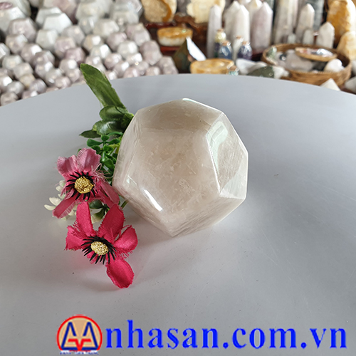 Quả Cầu Đá Thạch Anh Trắng 12 Mặt QC-340.1 Quả Cầu Đá Thạch Anh Trắng 12 Mặt QC-340.1