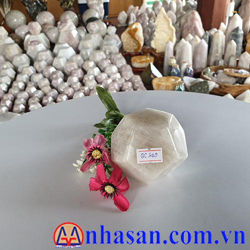 Quả Cầu Đá Thạch Anh Trắng 12 Mặt QC-340 Quả Cầu Đá Thạch Anh Trắng 12 Mặt QC-340