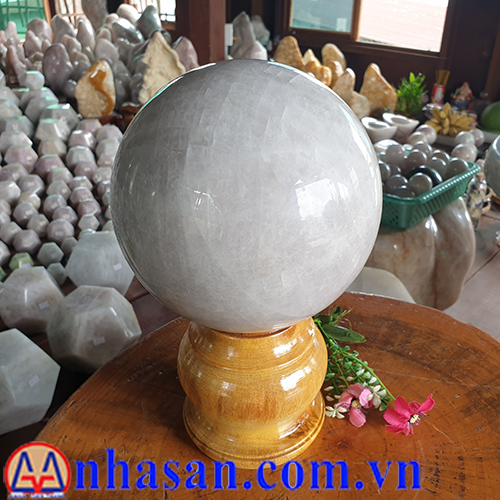 Quả Cầu Đá Thạch Anh Trắng QC-373.2 Quả Cầu Đá Thạch Anh Trắng QC-373.2